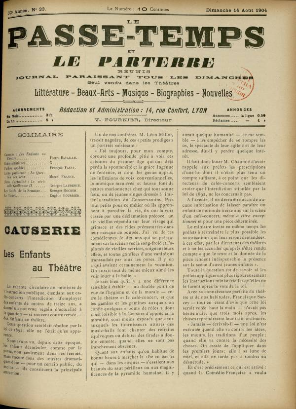 
						Affichage en mode lecture de la page
					