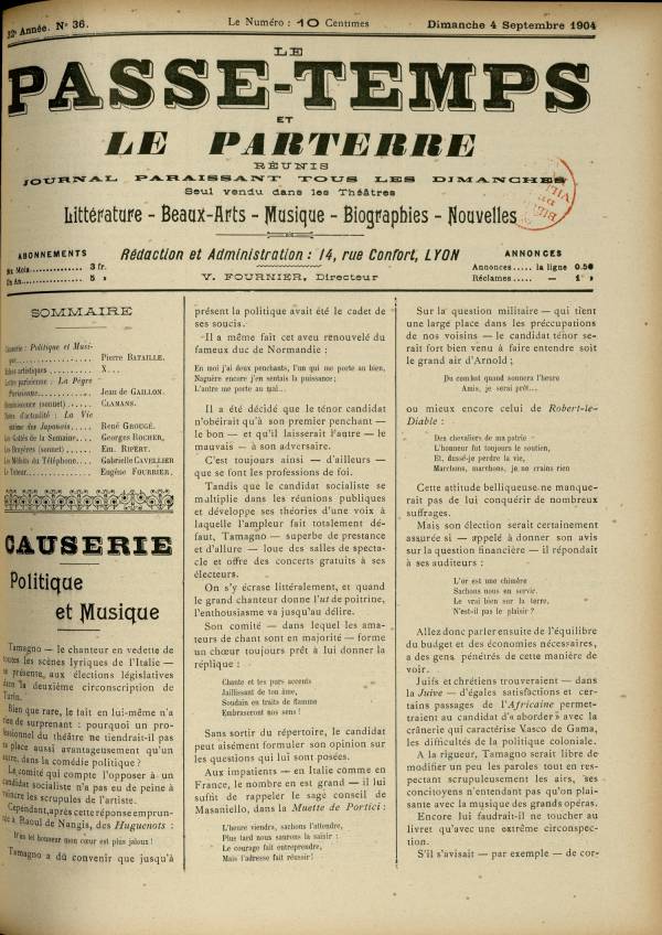 
						Affichage en mode lecture de la page
					