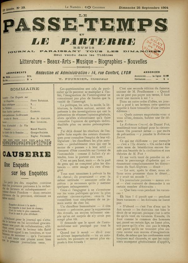 
						Affichage en mode lecture de la page
					