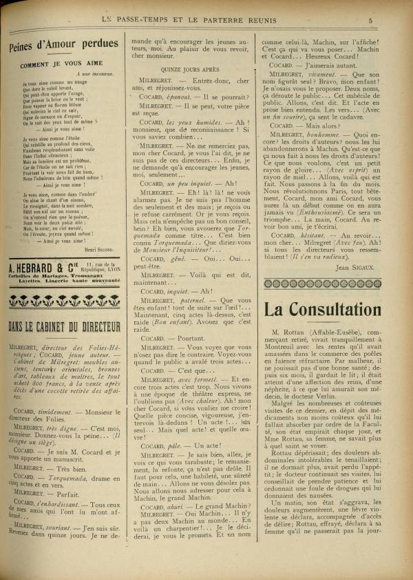 
						Affichage en mode lecture de la page
					