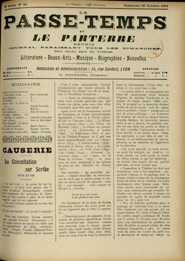 
						Affichage en mode lecture de la page
					