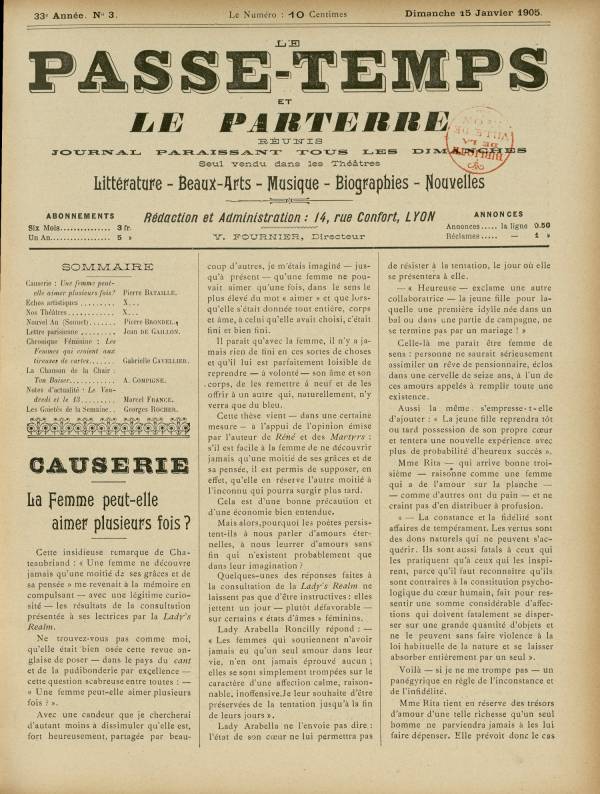 
						Affichage en mode lecture de la page
					