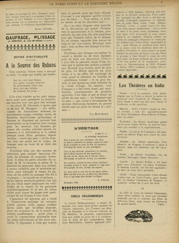 
						Affichage en mode lecture de la page
					