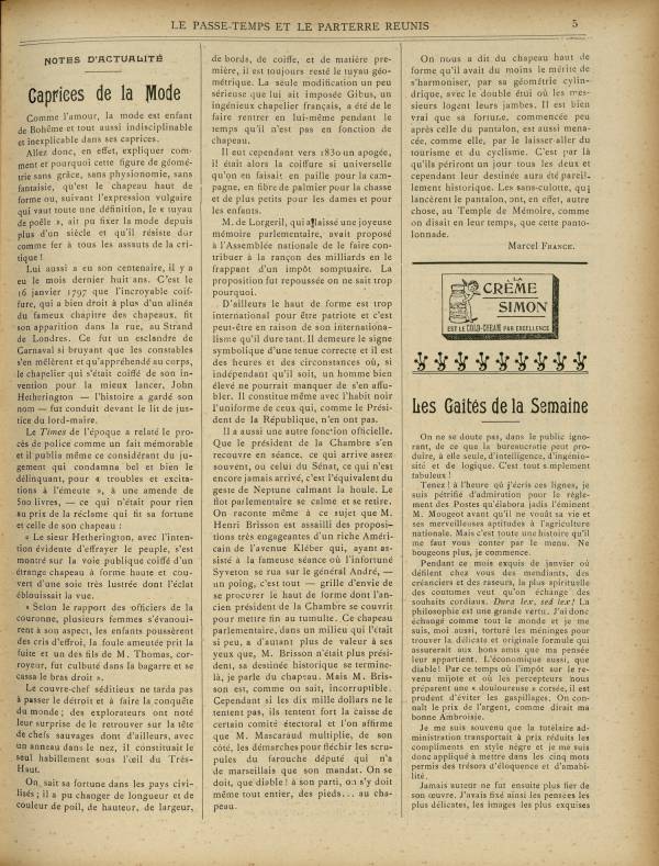 
						Affichage en mode lecture de la page
					