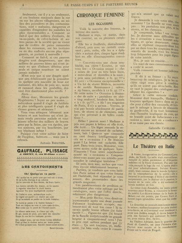 
						Affichage en mode lecture de la page
					