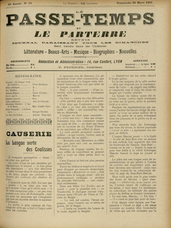 
						Affichage en mode lecture de la page
					