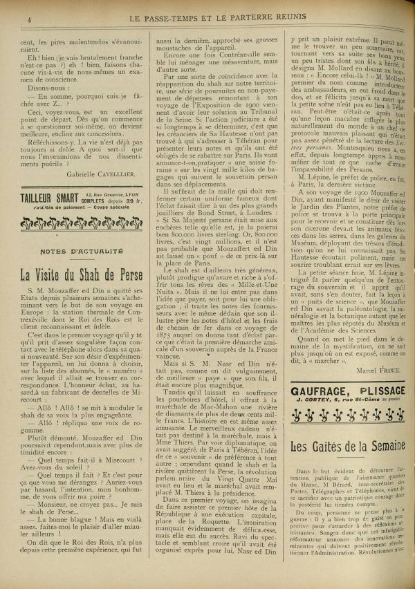 
						Affichage en mode lecture de la page
					