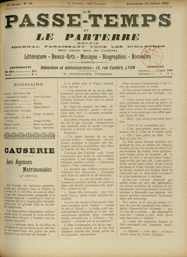 
						Affichage en mode lecture de la page
					