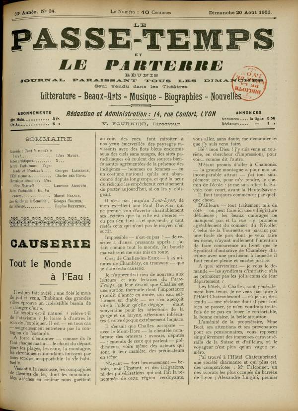 
						Affichage en mode lecture de la page
					