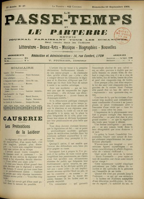 
						Affichage en mode lecture de la page
					
