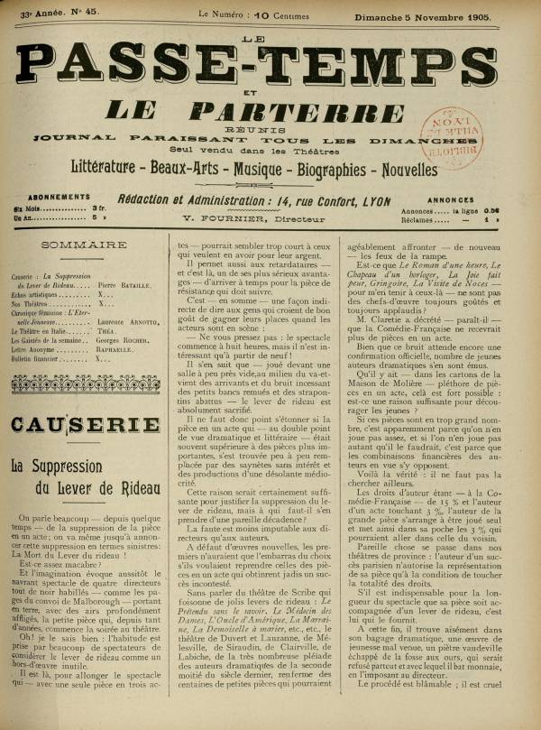 
						Affichage en mode lecture de la page
					