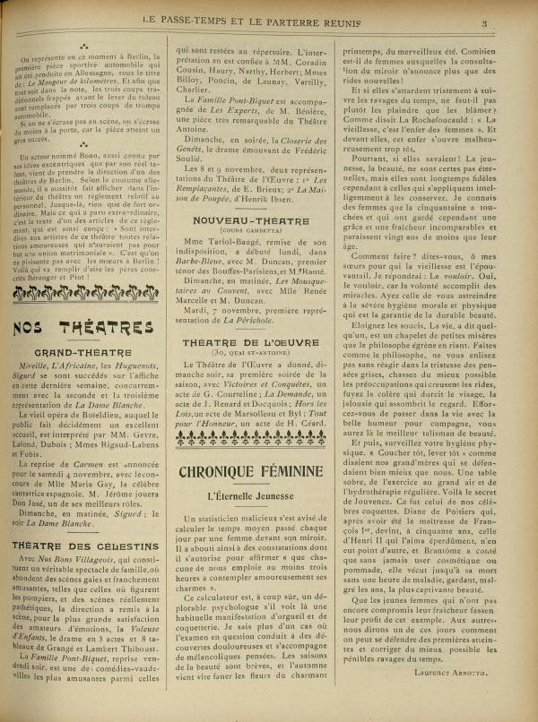 
						Affichage en mode lecture de la page
					