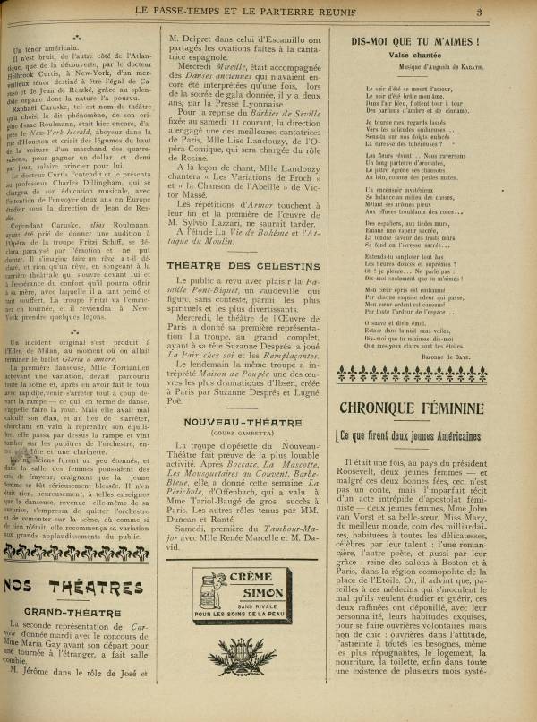 
						Affichage en mode lecture de la page
					
