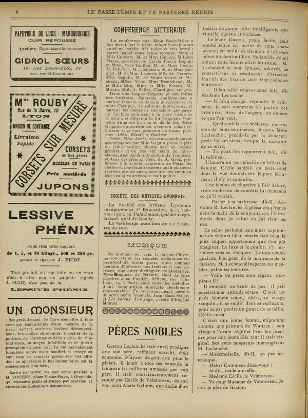 
						Affichage en mode lecture de la page
					