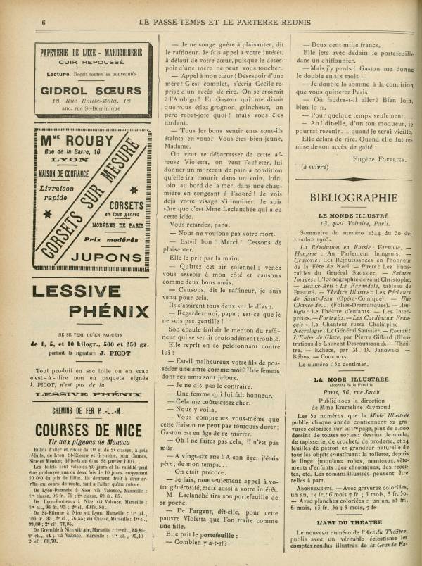 
						Affichage en mode lecture de la page
					