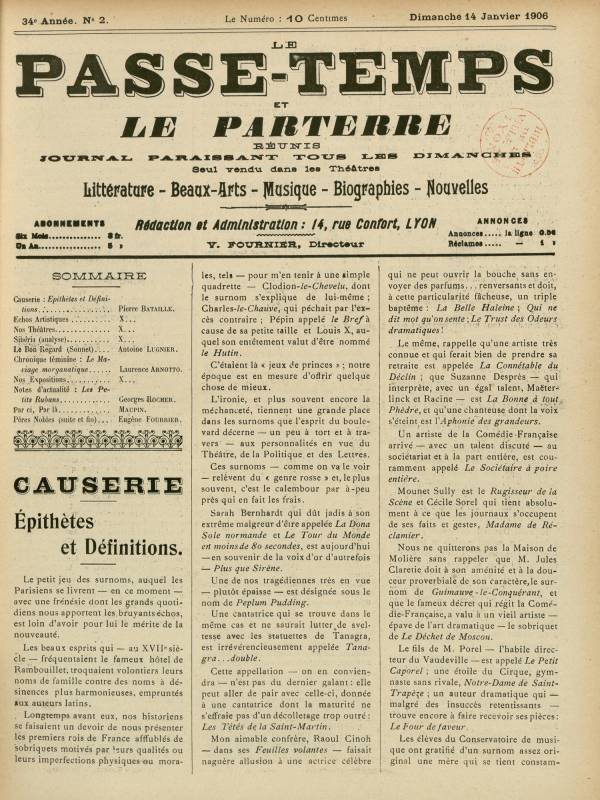 
						Affichage en mode lecture de la page
					