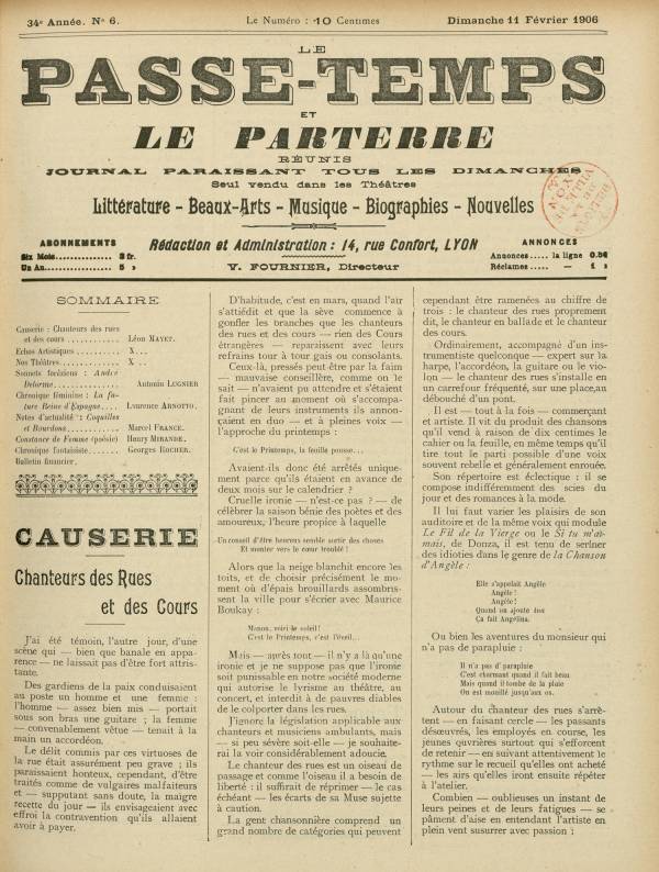 
						Affichage en mode lecture de la page
					