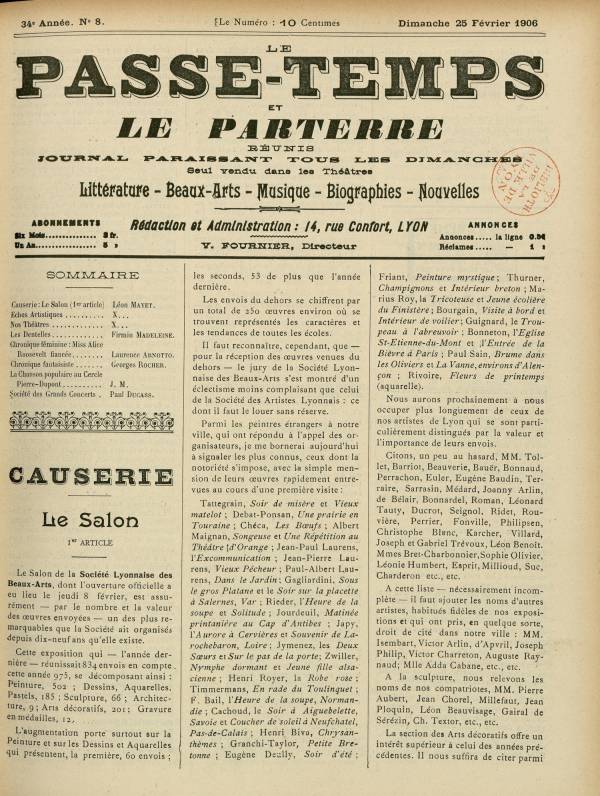 
						Affichage en mode lecture de la page
					