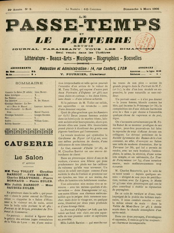 
						Affichage en mode lecture de la page
					