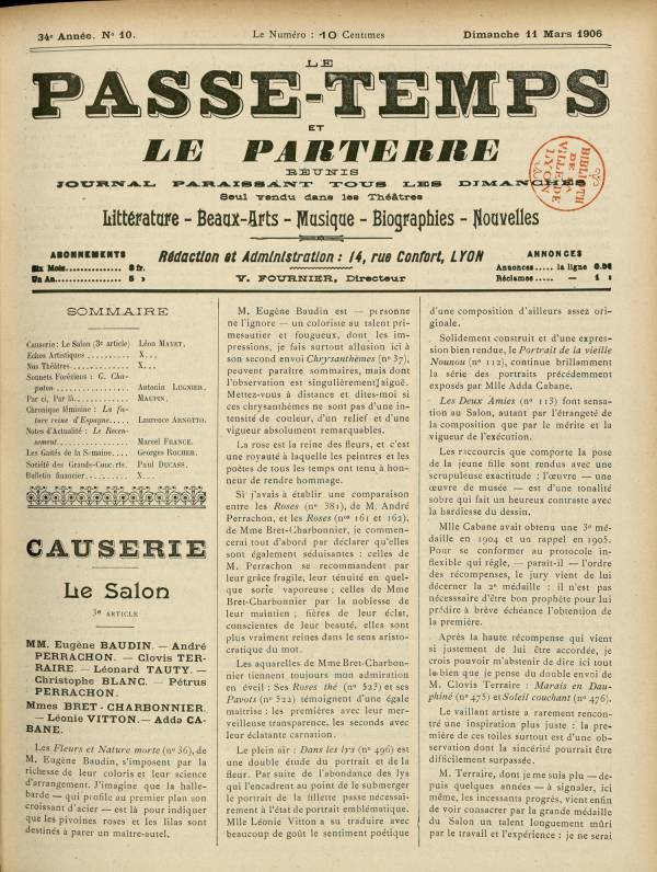 
						Affichage en mode lecture de la page
					