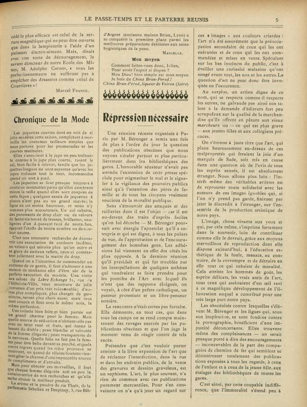 
						Affichage en mode lecture de la page
					
