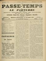 LE PASSE-TEMPS ET LE PARTERRE RÉUNIS, Trente-quatrième Année - N°13