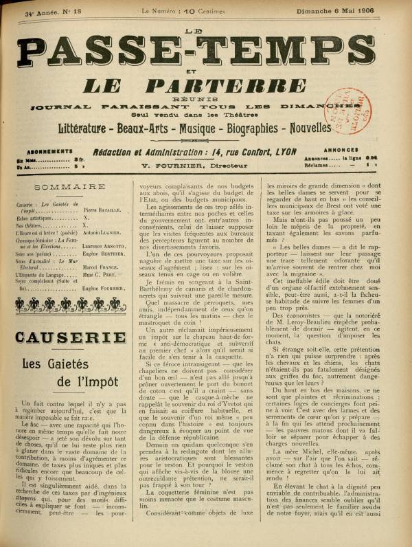 
						Affichage en mode lecture de la page
					