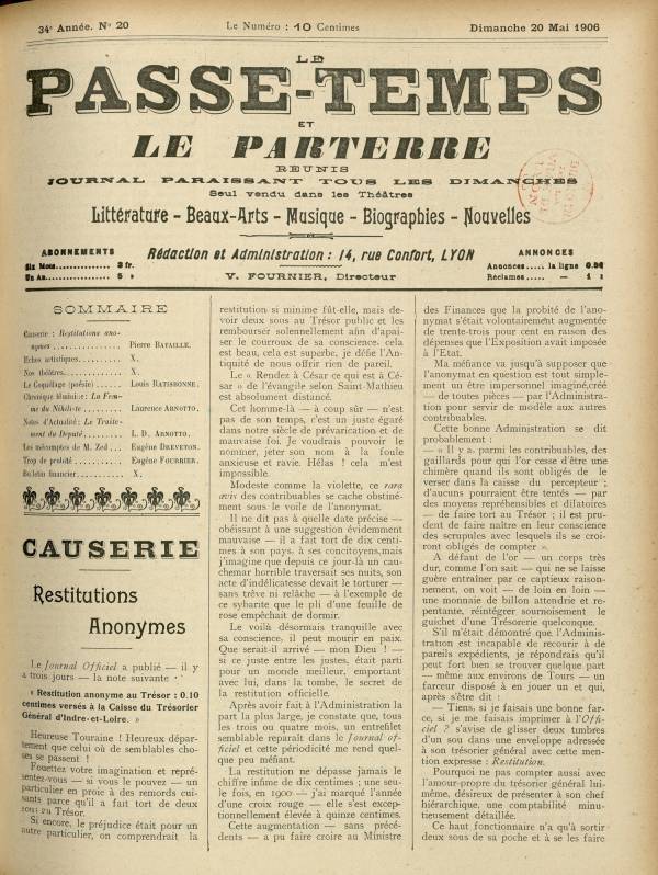 
						Affichage en mode lecture de la page
					