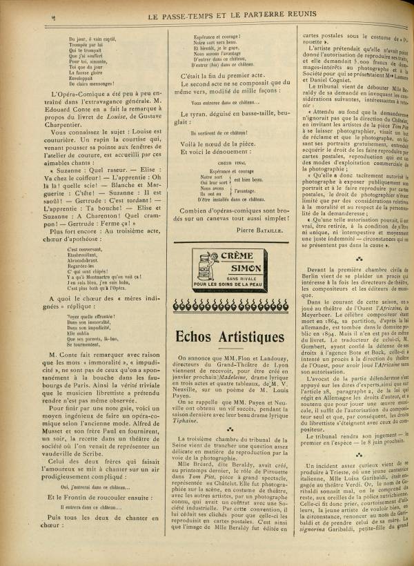 
						Affichage en mode lecture de la page
					