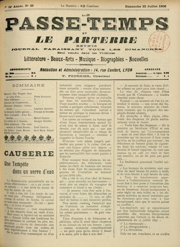 
						Affichage en mode lecture de la page
					