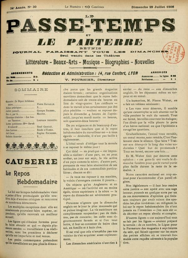 
						Affichage en mode lecture de la page
					