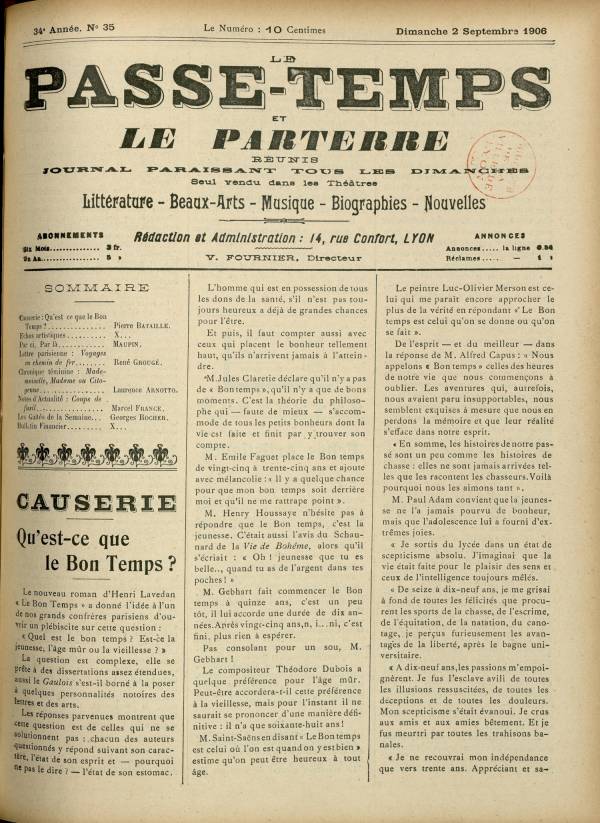
						Affichage en mode lecture de la page
					
