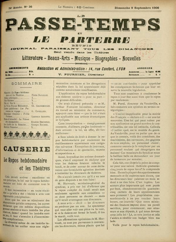
						Affichage en mode lecture de la page
					