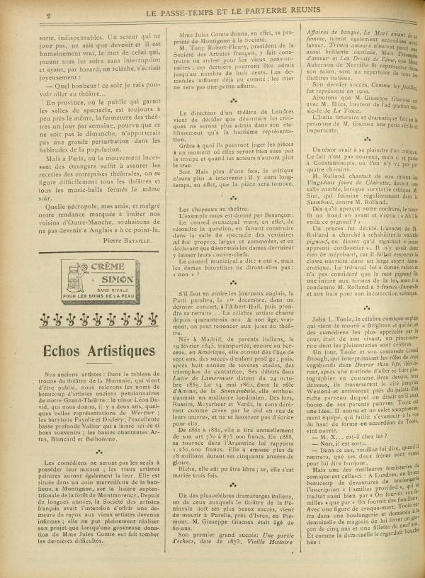 
						Affichage en mode lecture de la page
					