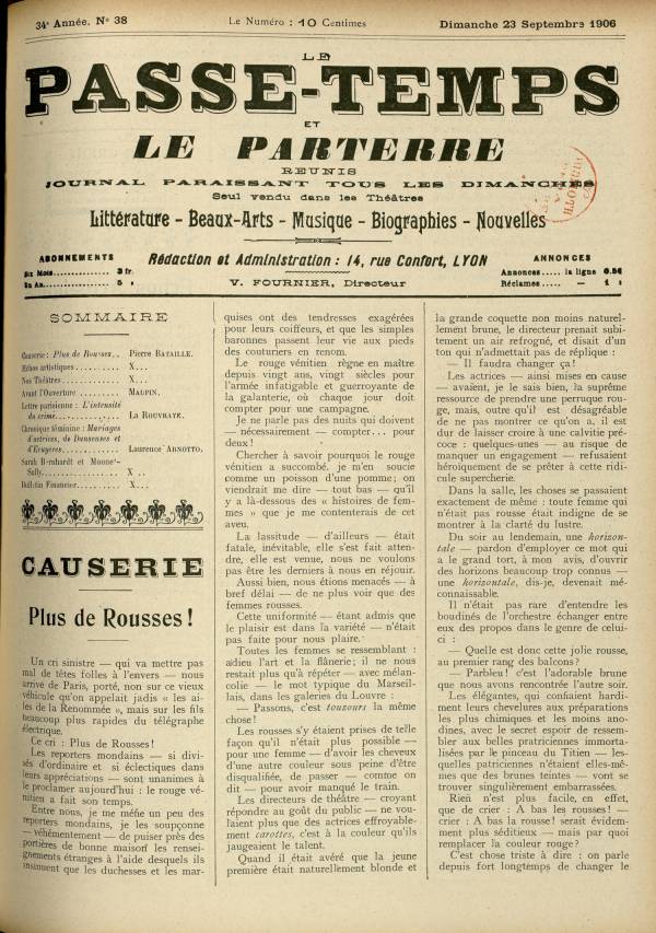
						Affichage en mode lecture de la page
					
