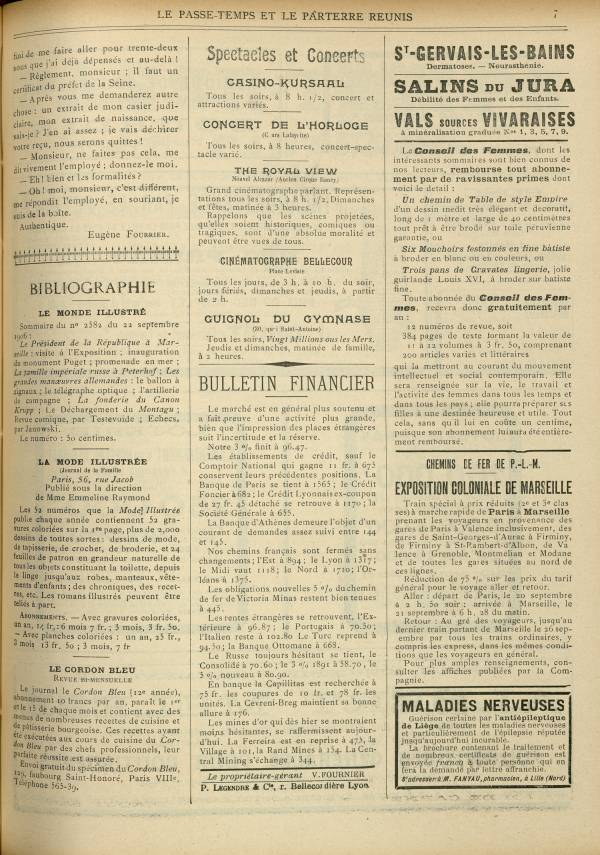 
						Affichage en mode lecture de la page
					