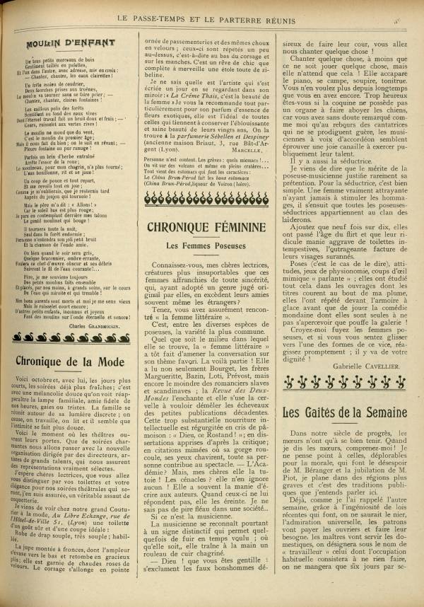 
						Affichage en mode lecture de la page
					