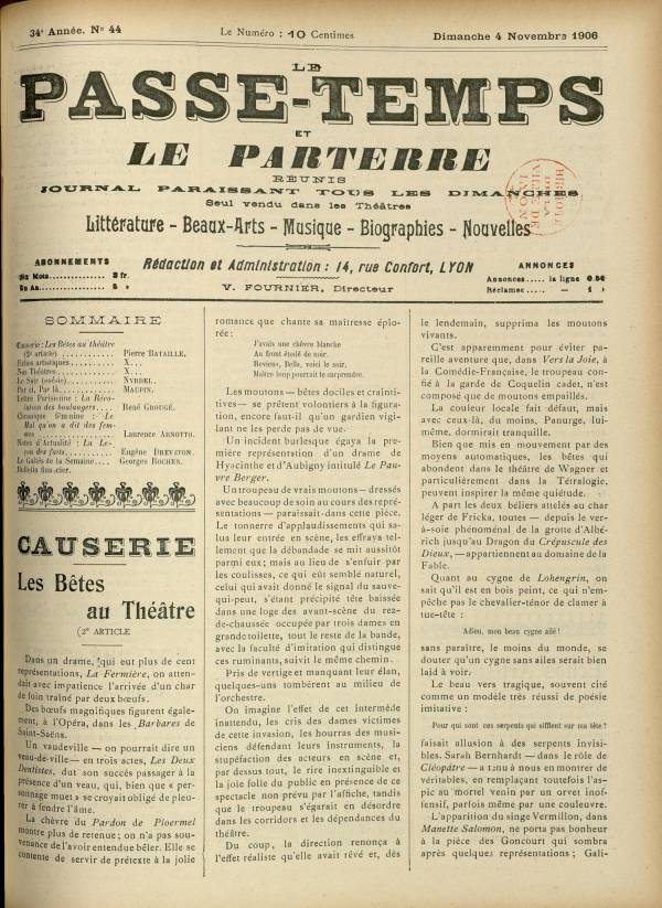 
						Affichage en mode lecture de la page
					