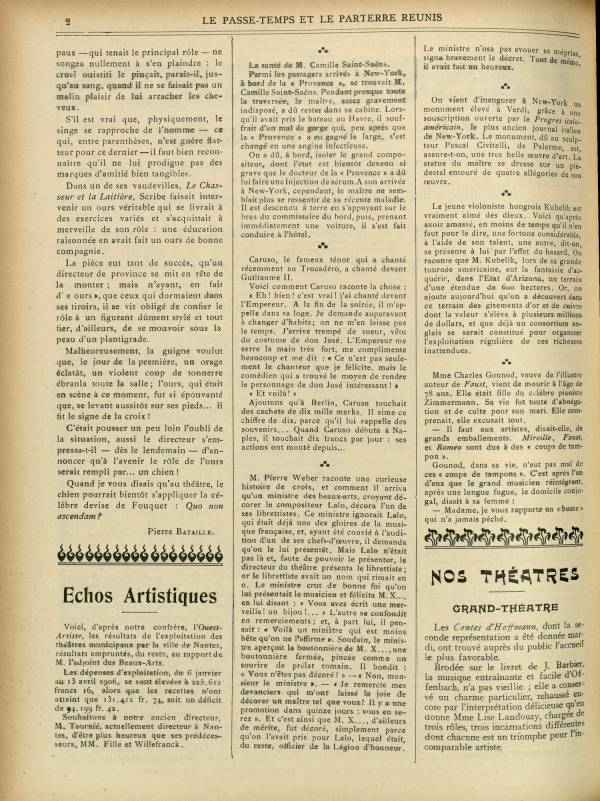 
						Affichage en mode lecture de la page
					