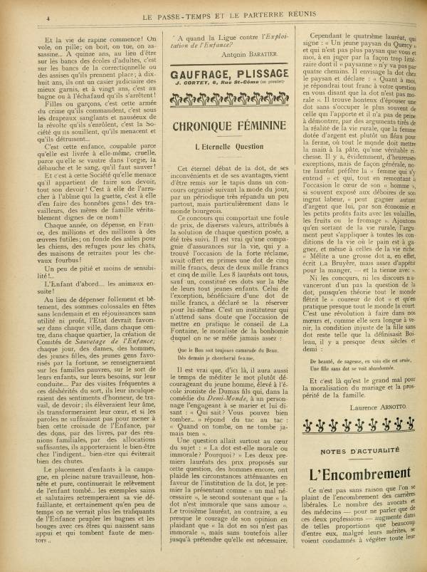 
						Affichage en mode lecture de la page
					