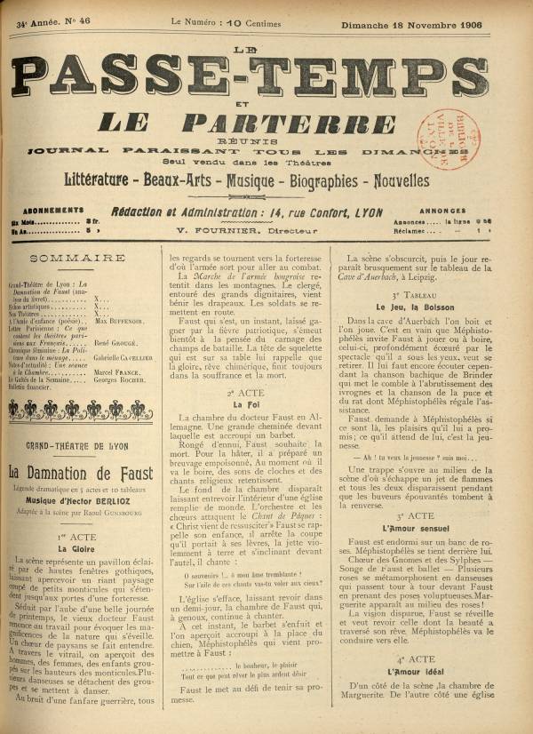 
						Affichage en mode lecture de la page
					