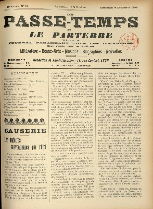 
						Affichage en mode lecture de la page
					