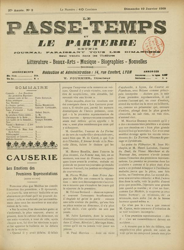 
						Affichage en mode lecture de la page
					