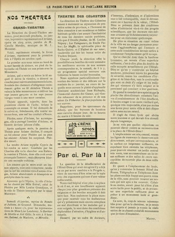 
						Affichage en mode lecture de la page
					