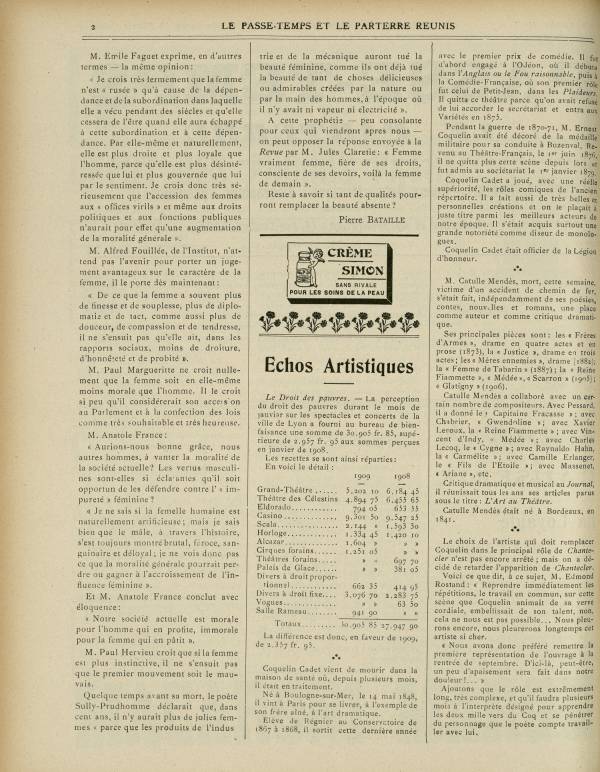 
						Affichage en mode lecture de la page
					