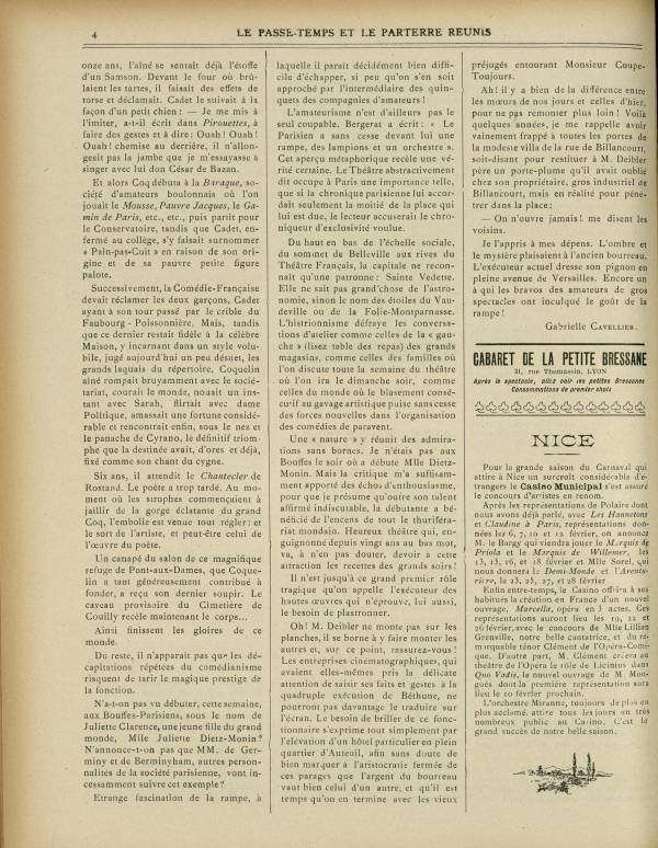 
						Affichage en mode lecture de la page
					