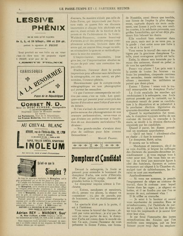 
						Affichage en mode lecture de la page
					