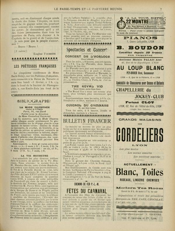 
						Affichage en mode lecture de la page
					