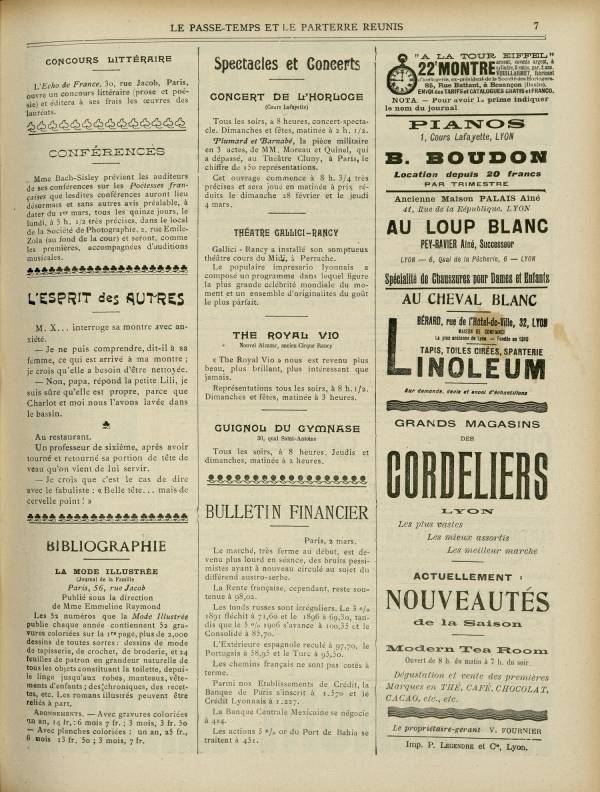 
						Affichage en mode lecture de la page
					
