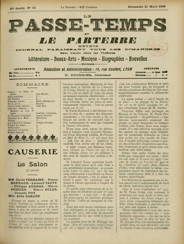 
						Affichage en mode lecture de la page
					